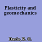 Plasticity and geomechanics