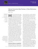 Selected international best practices in police performance measurement