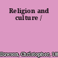 Religion and culture /