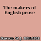 The makers of English prose