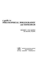 A guide to philosophical bibliography and research /