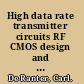 High data rate transmitter circuits RF CMOS design and techniques for design automation /