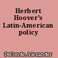 Herbert Hoover's Latin-American policy
