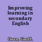 Improving learning in secondary English
