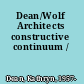 Dean/Wolf Architects constructive continuum /