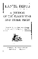 A journal of the plague year and other pieces /