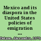 Mexico and its diaspora in the United States policies of emigration since 1848 /