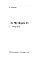 The monological Jew : a literary study /