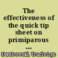 The effectiveness of the quick tip sheet on primiparous mothers /