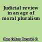 Judicial review in an age of moral pluralism