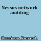Nessus network auditing