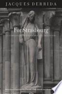 For Strasbourg : conversations of friendship and philosophy /