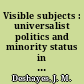 Visible subjects : universalist politics and minority status in France /