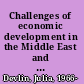 Challenges of economic development in the Middle East and North Africa region