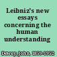 Leibniz's new essays concerning the human understanding