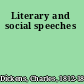 Literary and social speeches
