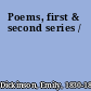 Poems, first & second series /