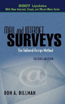 Mail and internet surveys : the tailored design method /