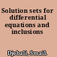 Solution sets for differential equations and inclusions