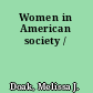 Women in American society /
