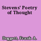 Stevens' Poetry of Thought