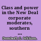 Class and power in the New Deal corporate moderates, southern Democrats, and the liberal-labor coalition /