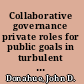 Collaborative governance private roles for public goals in turbulent times /