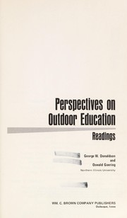Perspectives on outdoor education; readings