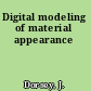 Digital modeling of material appearance