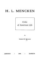 H.L. Mencken, critic of American life /