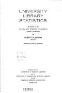 University library statistics /