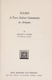 Hano, a Tewa Indian community in Arizona /