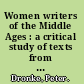 Women writers of the Middle Ages : a critical study of texts from Perpetua (+203) to Marguerite Porete (+1310) /