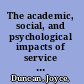 The academic, social, and psychological impacts of service learning /