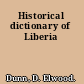 Historical dictionary of Liberia