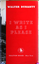 I write as I please /