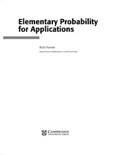 Elementary probability for applications /