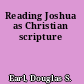 Reading Joshua as Christian scripture