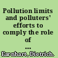 Pollution limits and polluters' efforts to comply the role of government monitoring and enforcement /