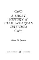 A short history of Shakespearean criticism /