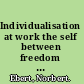 Individualisation at work the self between freedom and social pathologies /