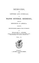 Memoirs, letters, and journals of Major General Riedesel /