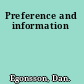 Preference and information