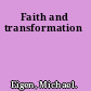 Faith and transformation