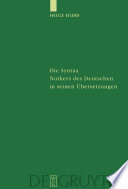 Die Syntax Notkers des Deutschen in seinen Übersetzungen Boethius, Martianus Capella und Psalmen /