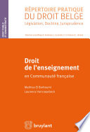 Droit de l'enseignement en communauté française /