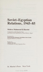 Soviet-Egyptian relations, 1945-85 /