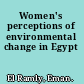 Women's perceptions of environmental change in Egypt