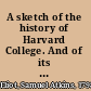 A sketch of the history of Harvard College. And of its present state.