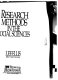 Research methods in the social sciences /